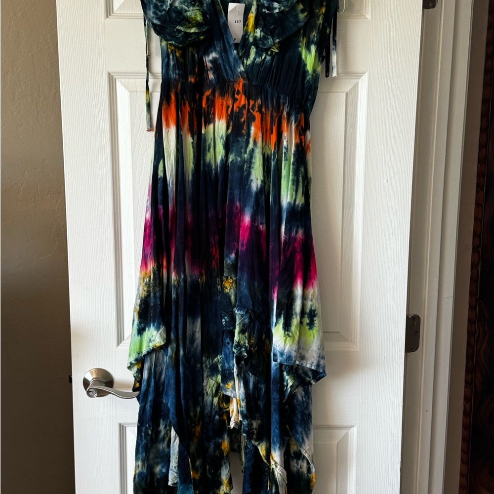 Multicolor Tie-Dye Maxi Dress New With Tags